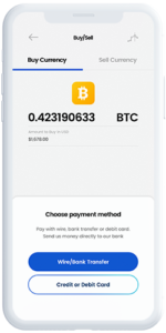 Buy/Sell Cryptocurrency: Choose payment Method