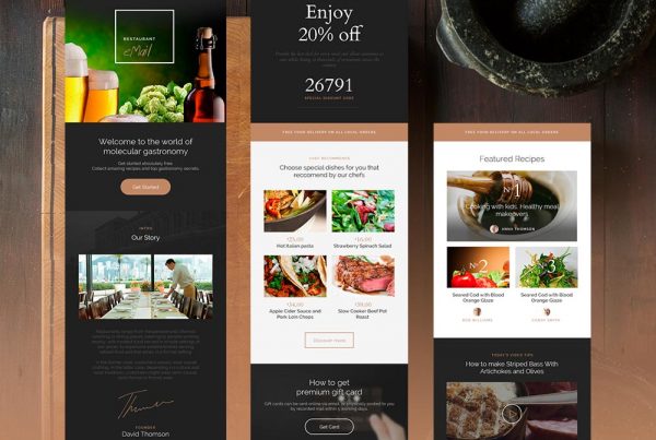 restaurant email template is unique ready-to-use solution to promote your cafe, bar or restaurant.